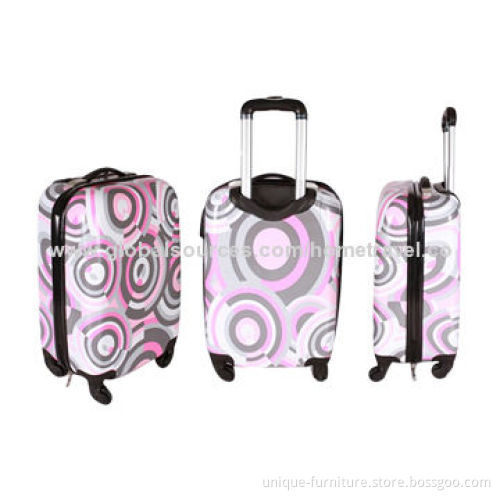 3pcs PC luggage set with printing panelNew